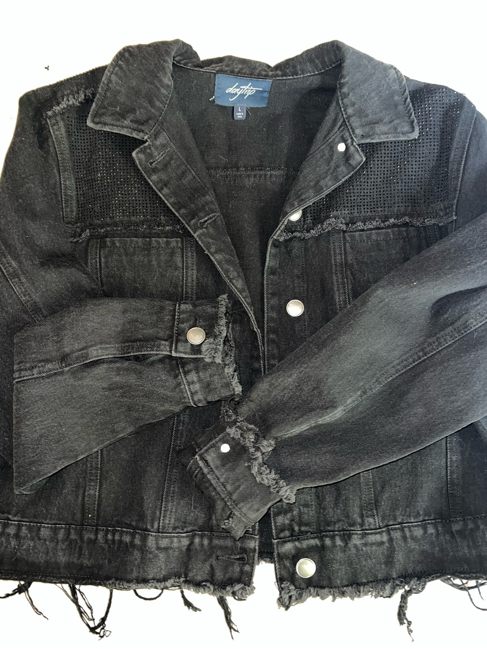 Daytrip Black Distressed Denim Jacket